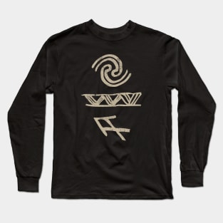 Ancient Hawaiian Symbols 1 by Buck Tee Long Sleeve T-Shirt